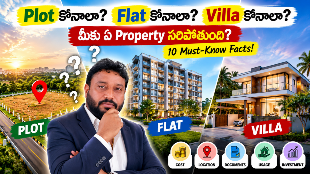 plot or flat or villa